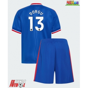 Manchester United Patrick Dorgu #13 Segunda Equipación Niños 2026-27 Manga Corta (+ Pantalones cortos)